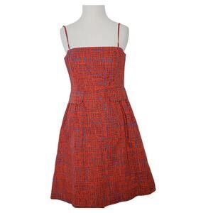 Tabitha Convertible Fit & Flare Dress Red Blue Summer Square Neck Women 10